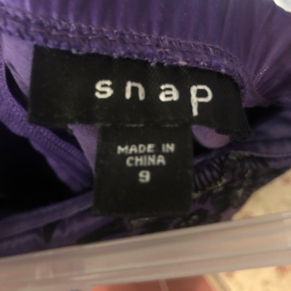 Women purple & black strapless mini dress size 9 - Picture 3 of 4